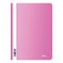 Папка-скоросшиватель пластик. Berlingo "Neon", А4, 180мкм, неоновая розовая с прозр. верхом