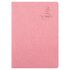 Тетрадь 48 л. в клетку обложка кожзам под рогожку, сшивка, A5 (147х210мм), РОЗОВЫЙ, BRAUBERG HARMONY, 403834