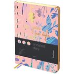 Ежедневник недатированный, А5, 136л., кожзам, Berlingo "Style", золотой срез, розовый, с рисунком