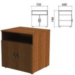 Тумба приставная "Эко", 720х600х740 мм, 2 двери, полка, орех, 400994-19