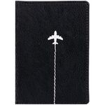 Обложка для паспорта OfficeSpace "Travel", иск. кожа, черный, тиснение фольгой