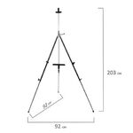 Мольберт полевой металлический BRAUBERG ART CLASSIC, тренога, переносной, разлож.92х203х92см, 191282