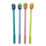 Ручка с топпером шариковая ЮНЛАНДИЯ "Кактус", корпус ассорти, СИНЯЯ, пишущий узел 0,7 мм, 143800