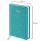 Ежедневник датированный 2024 А5 138x213 мм, BRAUBERG "Sparkle", под кожу, блестки, бирюзовый, 114931