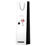 Пакет подарочный 12*36*8,5см ArtSpace "Let`s wine", матовое ламинирование, под бутылку