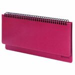 Планинг настольный недатированный (305x140 мм) BRAUBERG "Rainbow", кожзам, 60 л., розовый, 111699