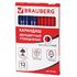 Карандаш двухцветный, красно-синий, утолщённый, BRAUBERG, заточенный, грифель 4,0 мм, 181262