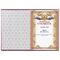Папка адресная бумвинил "НА ПОДПИСЬ" с гербом России, А4, бордовая, индивидуальная упаковка, STAFF "Basic", 129626