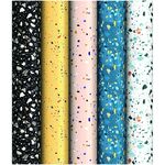 Упаковочная бумага глянц. 70*100см, ArtSpace "Terraco", 90г/м2, ассорти 5 дизайнов
