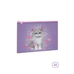 Папка текстильная 1 отделение, А5 Berlingo "Royal kitty", 255*205мм, полиэстер, на молнии