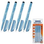 Ручки капиллярные (линеры) ЧЕРНЫЕ CENTROPEN "Document" НАБОР 4 шт., линия 0,1/0,3/0,5/0,7 мм, 2631/4, 2 2631 0404