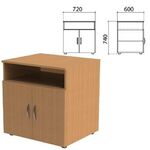Тумба приставная "Эко", 720х600х740 мм, 2 двери, полка, бук бавария, 400994-55