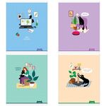 Тетрадь 48л., А5, линия ArtSpace "Рисунки. Funny cat"