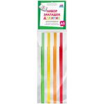 Набор закладок для книг формата А5 (ляссе с клеевым краем), ArtSpace "Juicy" (4 тонкие ленты)
