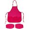 Фартук с нарукавниками ArtSpace , 53,5*44,5см, 3 кармана, малиновый