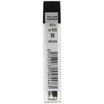 Грифели запасные 0,5 мм, B, KOH-I-NOOR, КОМПЛЕКТ 12 шт., 4152/B, 415200B005PKRU