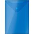 Папка-конверт на кнопке OfficeSpace А6 (105*148мм), 150мкм, пластик, полупрозрачная, синяя