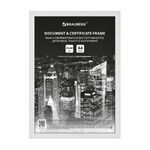 Рамка 21х30 см, дерево, багет 14 мм, BRAUBERG "Elegant", белая, акриловый экран, 391294