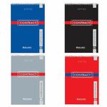 Блокнот БОЛЬШОЙ ФОРМАТ А4 195х297 мм, 80 л., спираль, картон, жесткая подложка, клетка, BRAUBERG, "Contract", ассорти, 122801, 122802