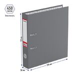 Папка-регистратор Berlingo "Standard", 50мм, бумвинил, с карманом на корешке, серая