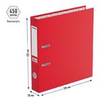 Папка-регистратор Berlingo "Standard", 50мм, бумвинил, с карманом на корешке, красная