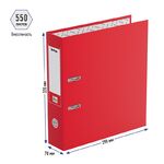 Папка-регистратор Berlingo "Standard", 70мм, бумвинил, с карманом на корешке, красная