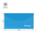 Папка-конверт на кнопке Berlingo, С6, 180мкм, синяя