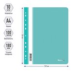 Папка-скоросшиватель пластик. перф. Berlingo, А4, 180мкм, бирюзовая