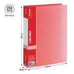 Папка на 4 кольцах Berlingo "Diamond", 40мм, 700мкм, красная