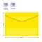 Папка-конверт на кнопке Berlingo, А4, 180мкм, желтая