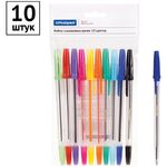 Набор шариковых ручек OfficeSpace 10шт., 10цв., 1,0мм, европодвес