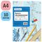 Бумага масштабно-координатная OfficeSpace, А4 10л., голубая, в папке