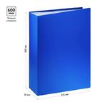 Папка со 100 вкладышами OfficeSpace А4, 30мм, 600мкм, пластик, синяя