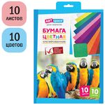 Набор крепированной бумаги ArtSpace, А4, 32г/м2, 10 листов, 10 цветов, в папке