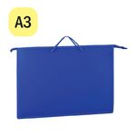 Папка для чертежей и рисунков А3 ArtSpace, синий, пластик, на молнии