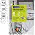 Обложка А4 OfficeSpace "Лен" 250г/кв.м, белый картон, 100л.