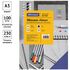 Обложка А3 OfficeSpace "Кожа" 230г/кв.м, синий картон, 100л.