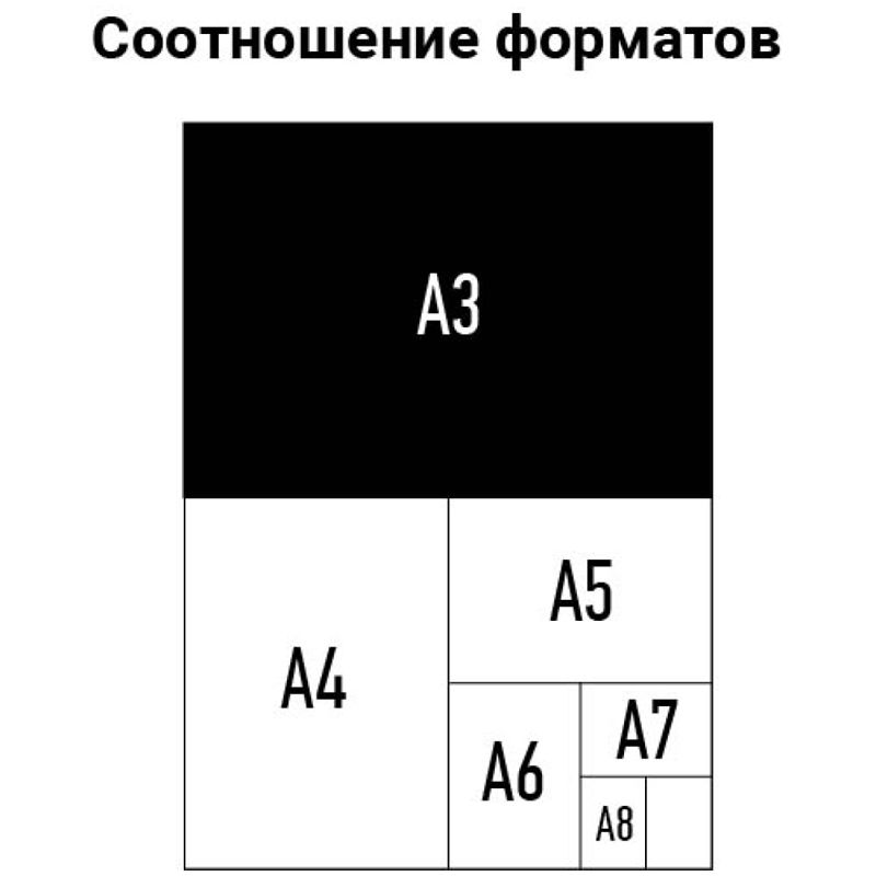 Обложка А3 OfficeSpace "PVC" 200мкм, прозрачный бесцветный пластик, 100л.