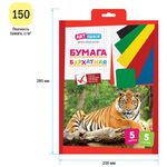 Бархатная бумага А4, ArtSpace, 5л., 5цв., в папке с европодвесом