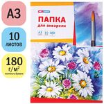Папка для акварели, 10л., А3 ArtSpace "Ромашки", блок рис. бум., 180г/м2