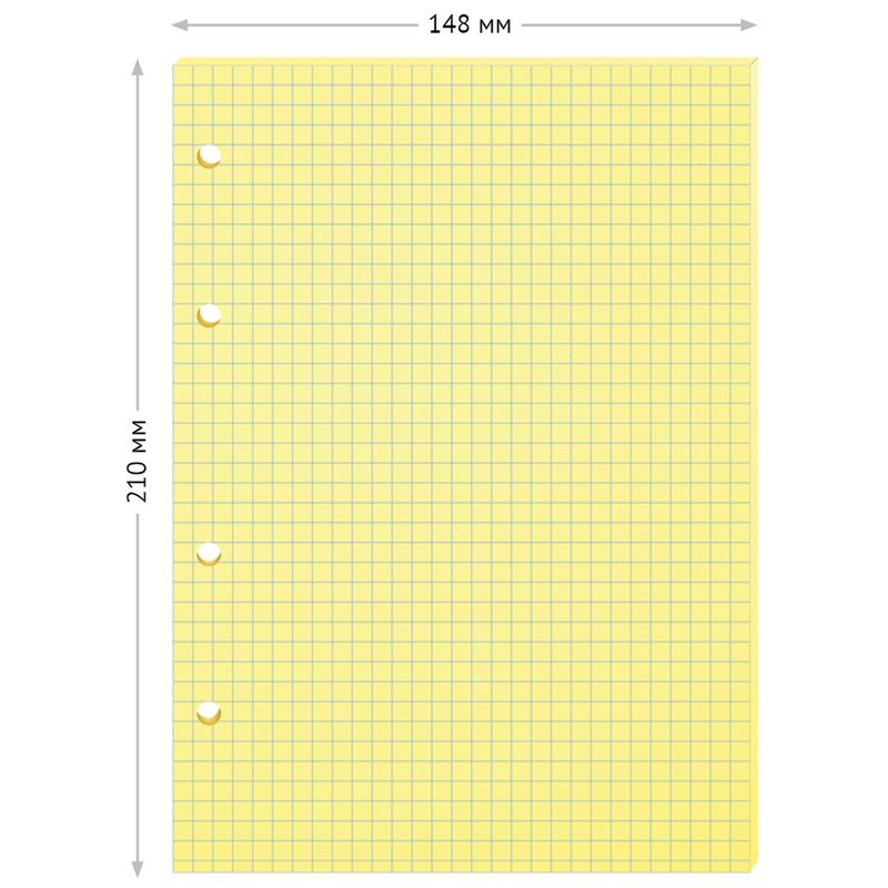 Сменный блок 80л., А5, ArtSpace, желтый, пленка т/у