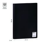 Папка с 20 вкладышами OfficeSpace А4, 17мм, 400мкм, пластик, черная
