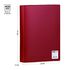 Папка с 60 вкладышами OfficeSpace А4, 21мм, 400мкм, пластик, красная