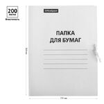 Папка для бумаг с завязками OfficeSpace, картон немелованный, 280г/м2, белый, до 200л.