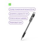 Ручка шариковая Berlingo "I-10" черная, 0,4мм, грип