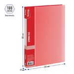 Папка c пружинным скоросшивателем Berlingo "Diamond", 17мм, 700мкм, п/прозрачная красная