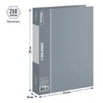 Папка на 2 кольцах Berlingo "Standard", 40мм, 700мкм, серая