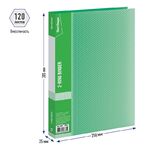 Папка на 2 кольцах Berlingo "Diamond", 25мм, 700мкм, зеленая