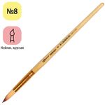 Кисть нейлон, ArtSpace, круглая №08, пакет, европодвес