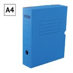 Короб архивный с клапаном OfficeSpace, микрогофрокартон, 75мм, синий, до 700л.